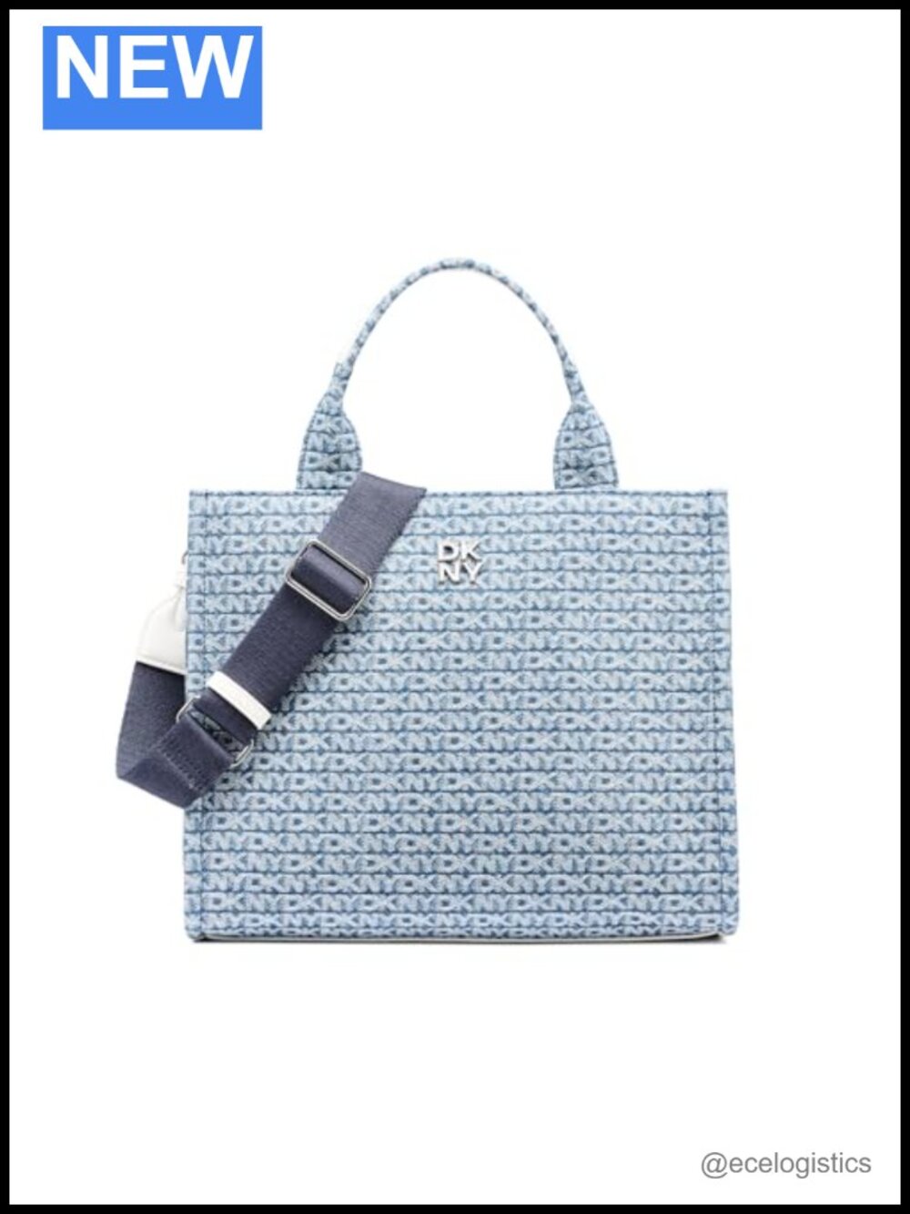 DKNY Hadlee Medium Tote Cotton Satchel Adjustable Strap
